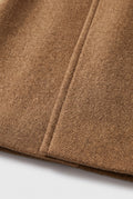 Black Long Trench Coat — Brown