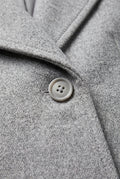Black Long Trench Coat — Grey