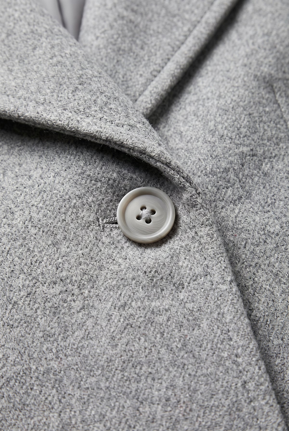 Black Long Trench Coat — Grey
