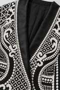 Women's Pearl & Bead Blazer — Silver