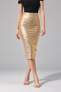 Gold Leather Skirt