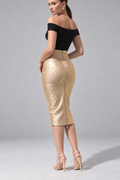 Gold Leather Skirt