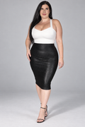 Gold Leather Skirt