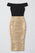 Gold Leather Skirt