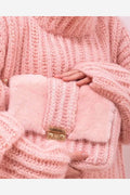 Oversized Turtleneck Knit Sweater Top Women's