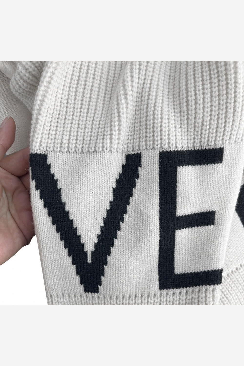 Women's Cappotto knit letter Cappuccio zip maniche maglia lettering