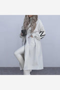 Women's Cappotto knit letter Cappuccio zip maniche maglia lettering