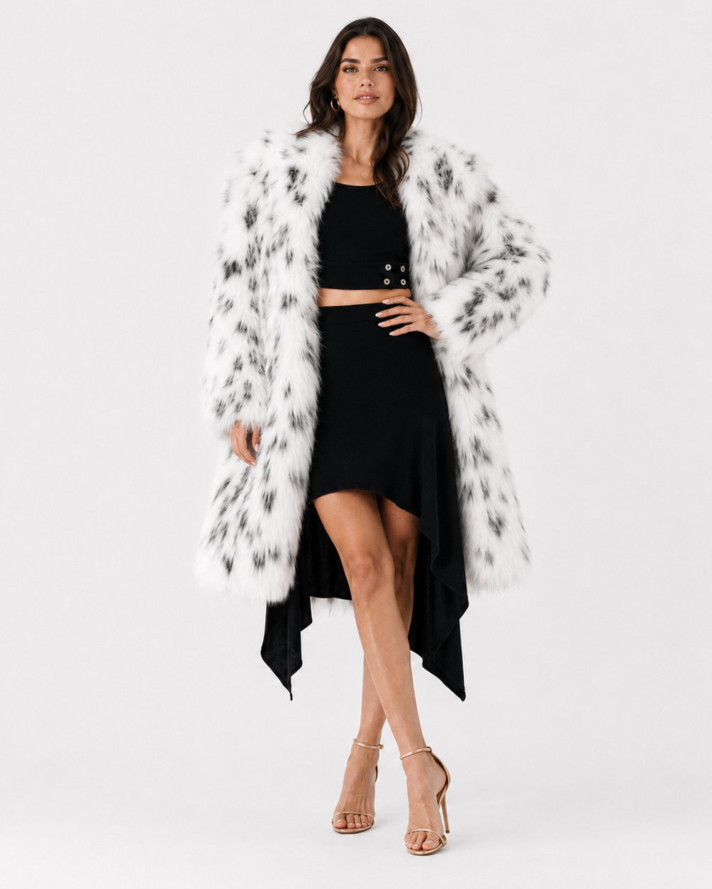STELLA SPOTTED FUR COAT